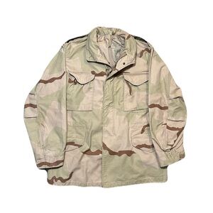 Military USGI DCU M-65 Field Jacket/Coat Cold Weather Desert Tri-Color Medium L